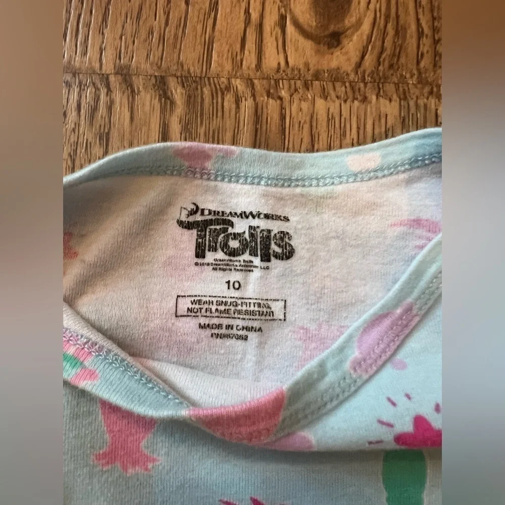 Dreamworks Trolls 2pc Pajamas Size 10 EUC